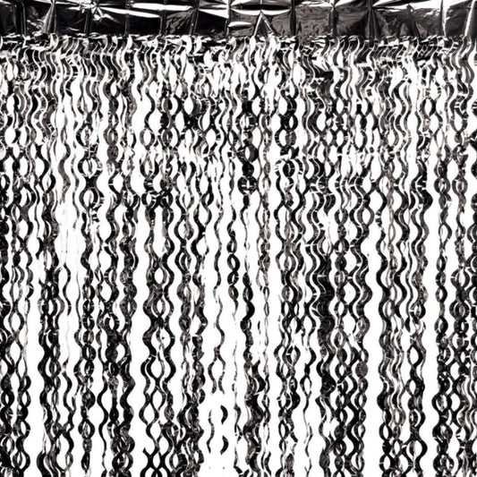 Partý bakgrunnur - Svartur Krullu - 1 x 2 m