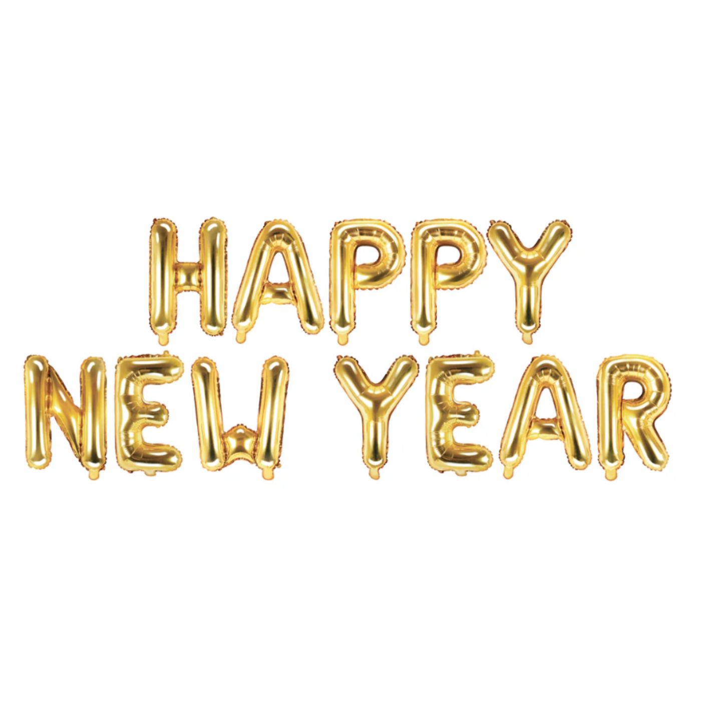 Blöðrulengja - Happy New Year - Gyllt 2