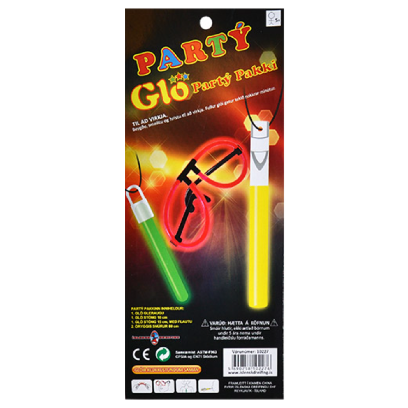 Glow Sticks - Partý pakki - 3 litir