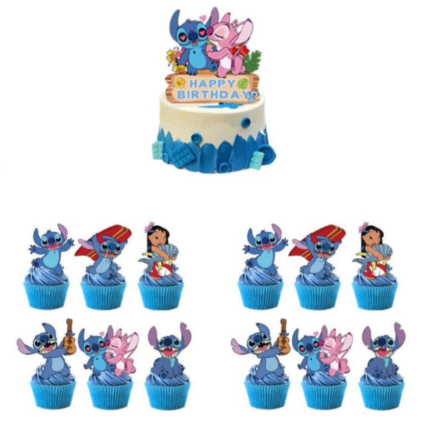 Kökuskraut - Stitch blátt - 13 stk