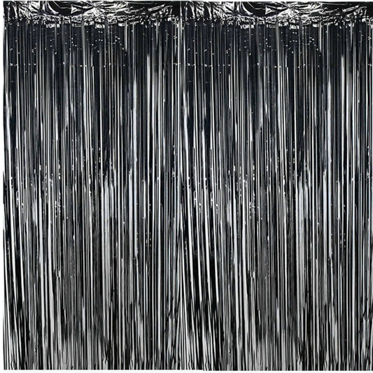 Partý bakgrunnur - Svartur - 1 x 2 m