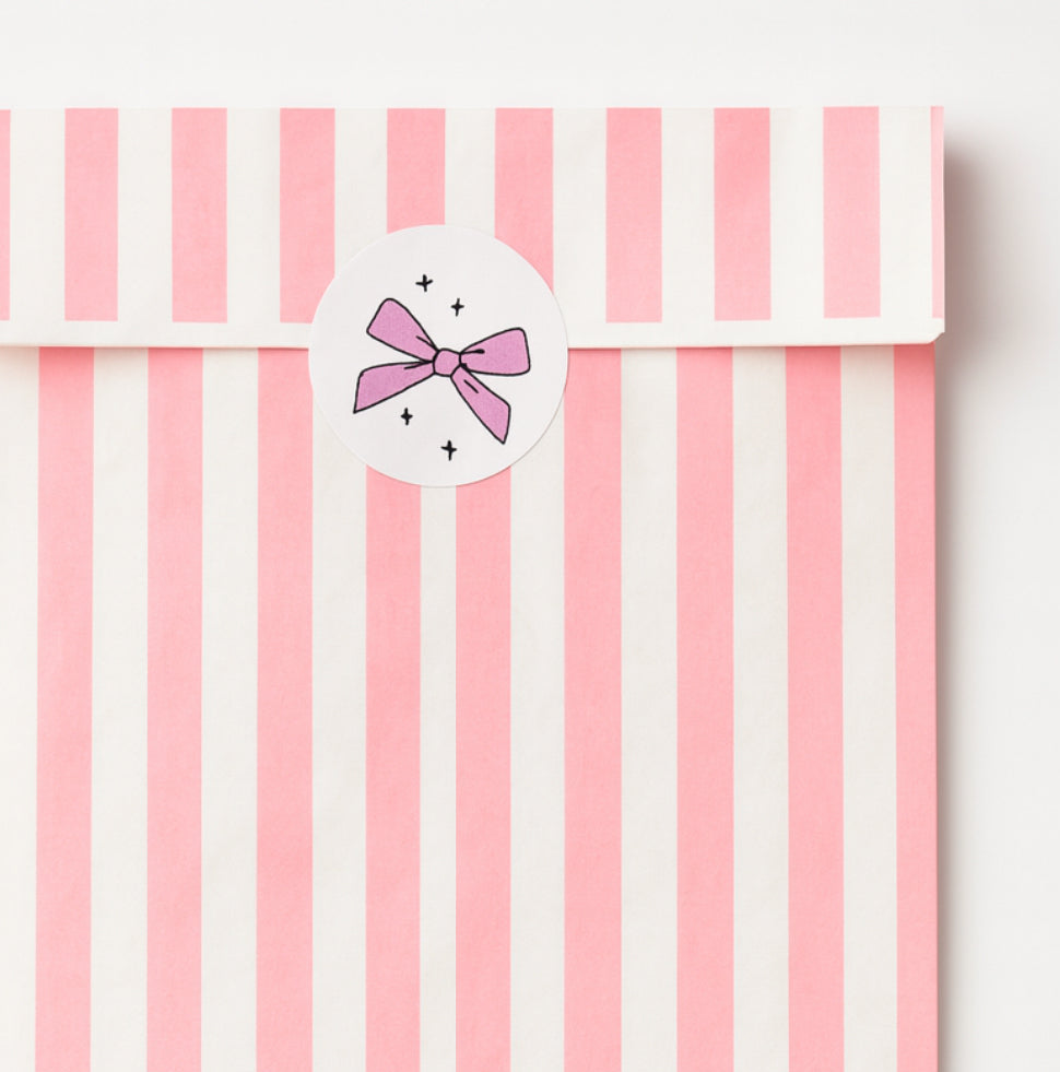 Nammipokar - Bleikir röndóttir - 20 stk