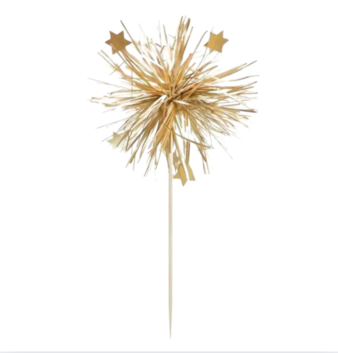 Kokteilpinnar - Foil með stjörnum - Gylltir - 5 stk