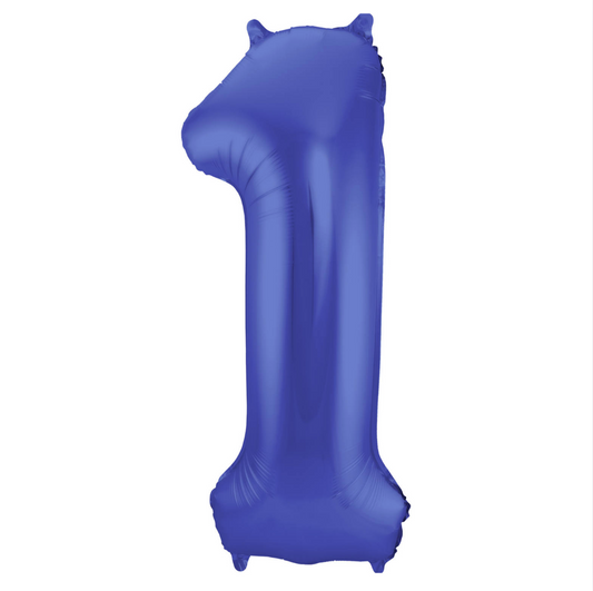 Álblaðra - Tölustafir - Bláir Metalic - 86 cm