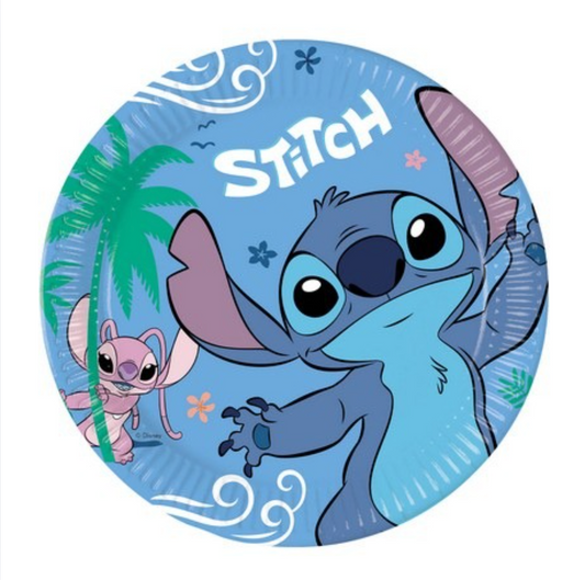 Pappadiskar - Stitch - 8 stk - 23 cm