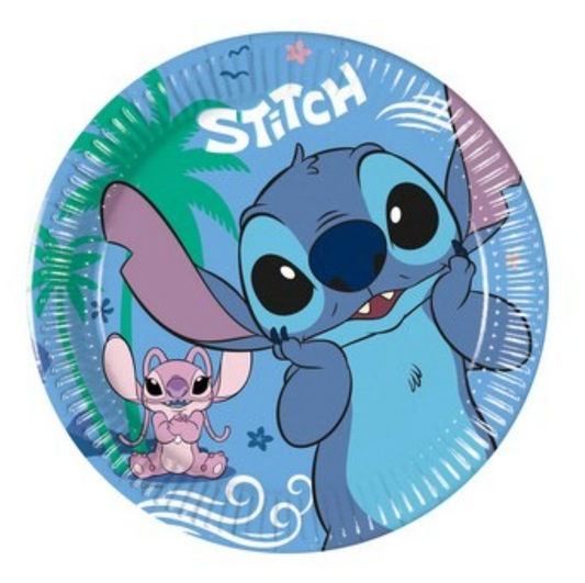 Pappadiskar - Stitch - 8 stk - 20 cm