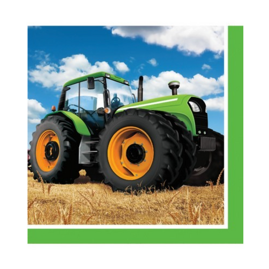 Servíettur - Traktor - 16 stk