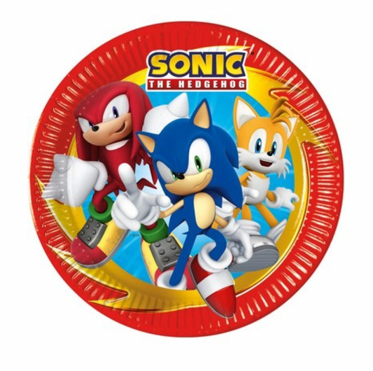 Pappadiskar - Sonic - 8 stk - 23 cm