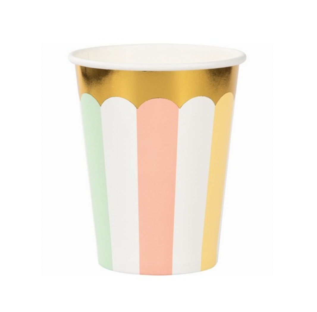Pappaglös - Pastel litir - 8 stk.