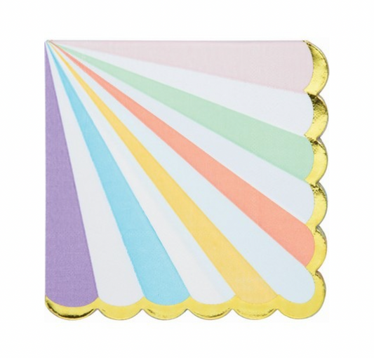 Servíettur - Pastel litir - 16 stk