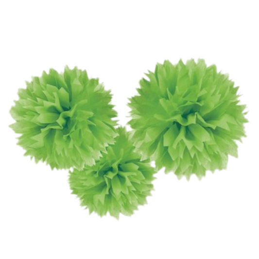 Pom pom - Grænn - 3 stk