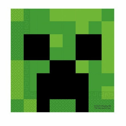 Servíettur - Minecraft - 20 stk