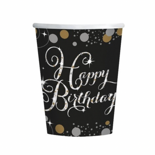 Pappaglös - Happy birthday - 8 stk.