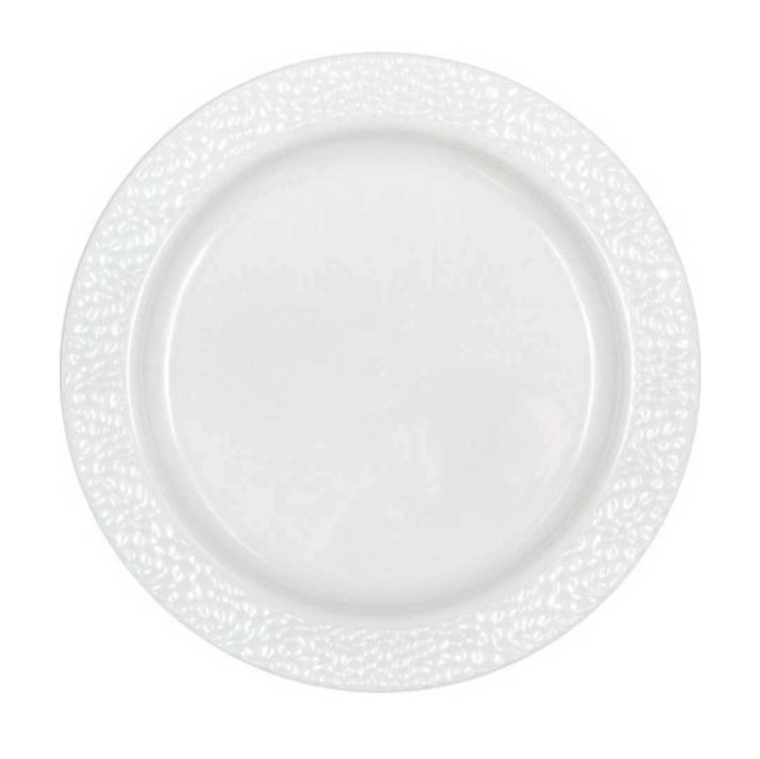 Fjölnota diskar - Hvítir - 10 stk - 23 cm.
