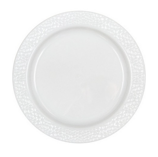 Fjölnota diskar - Hvítir - 10 stk - 23 cm.
