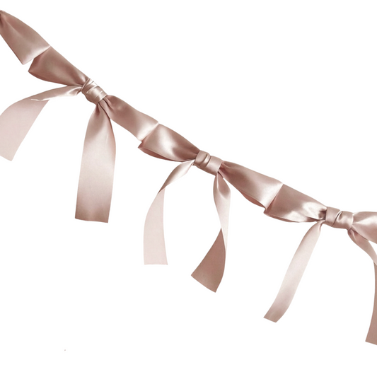 Satín slaufulengja - Bleik - 1,7 m.