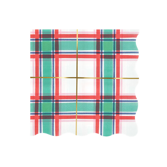 Servíettur - Tartan - 16 stk