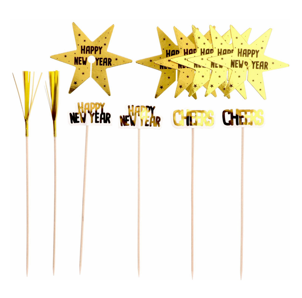 Glasaskraut - Happy new year - 12 stk