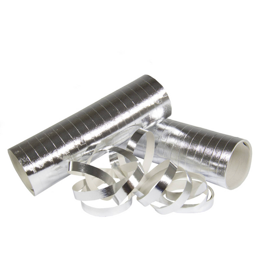 Paper streamers - Silfur - 3 stk