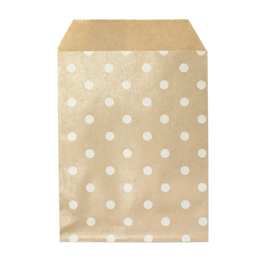 Nammipokar - Brúnn m. hvítum doppum - 25 stk