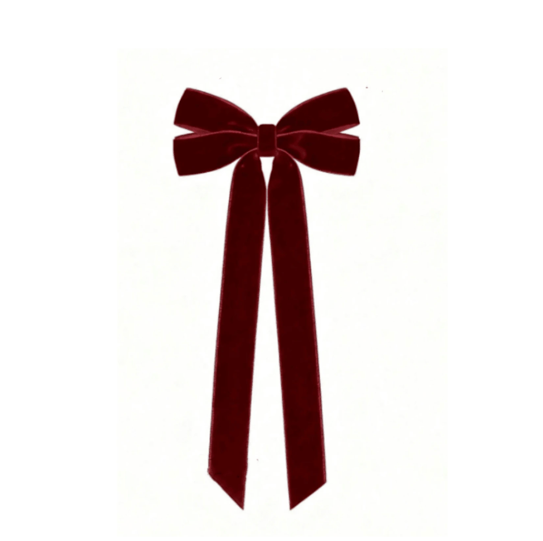 Flauel slaufur - Vínrauðar - 5 stk