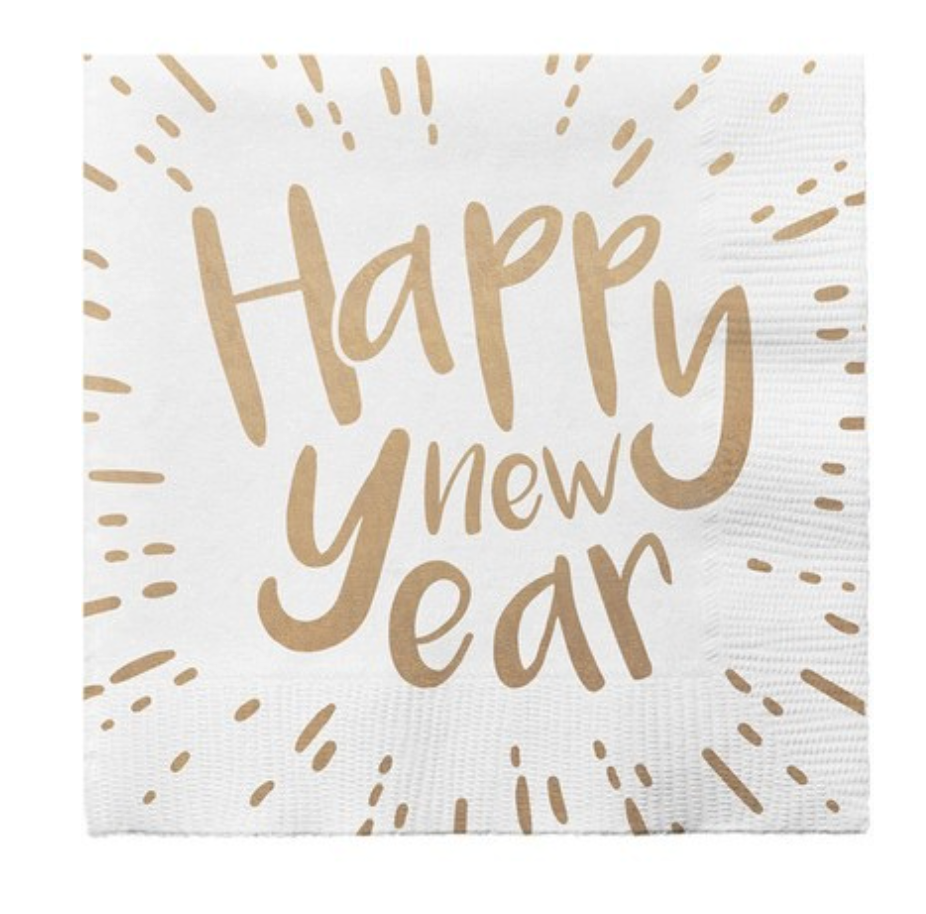 Servíettur - Happy new year - 20 stk