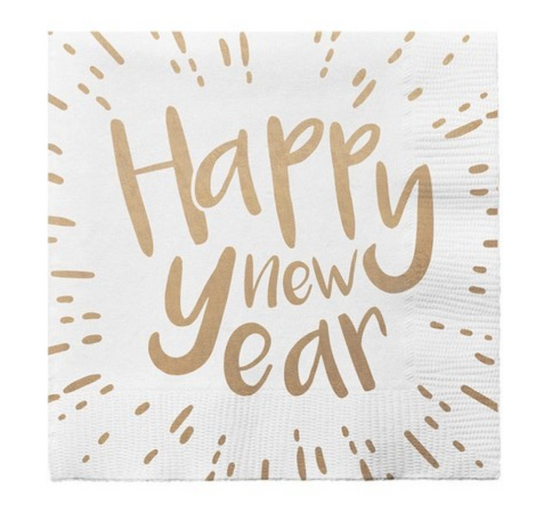 Servíettur - Happy new year - 20 stk