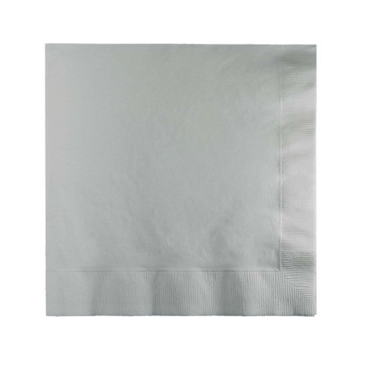 Servíettur - Silfur - 50 stk