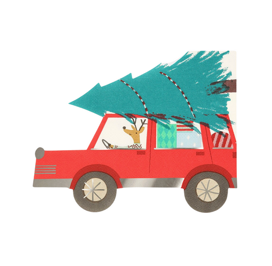 Servíettur - Jólabíll - 16 stk