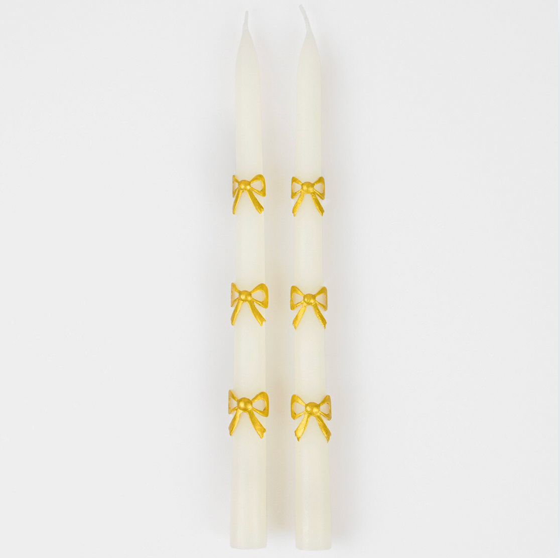 Kerti með gylltum slaufum - 2 stk