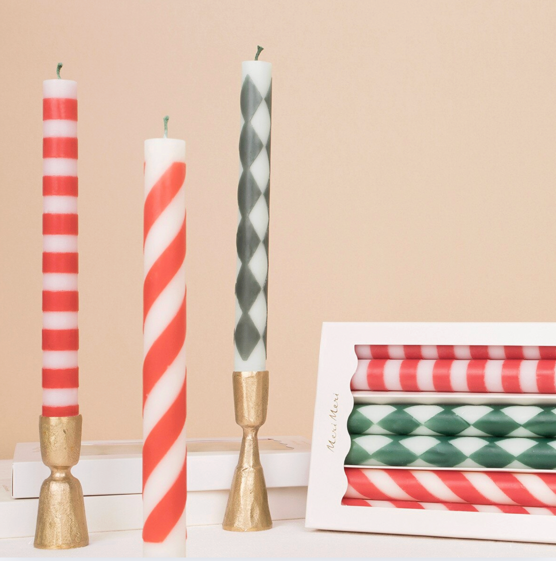 Kerti - Röndótt - 6 stk