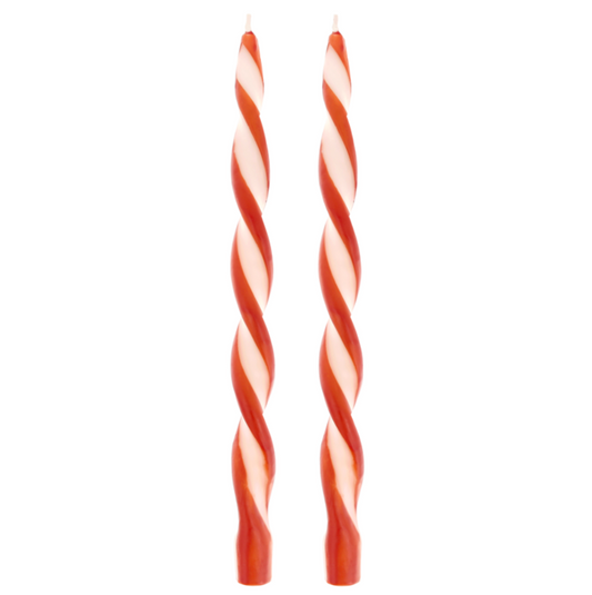 Kerti - Rauð og hvít snúnings - 2 stk