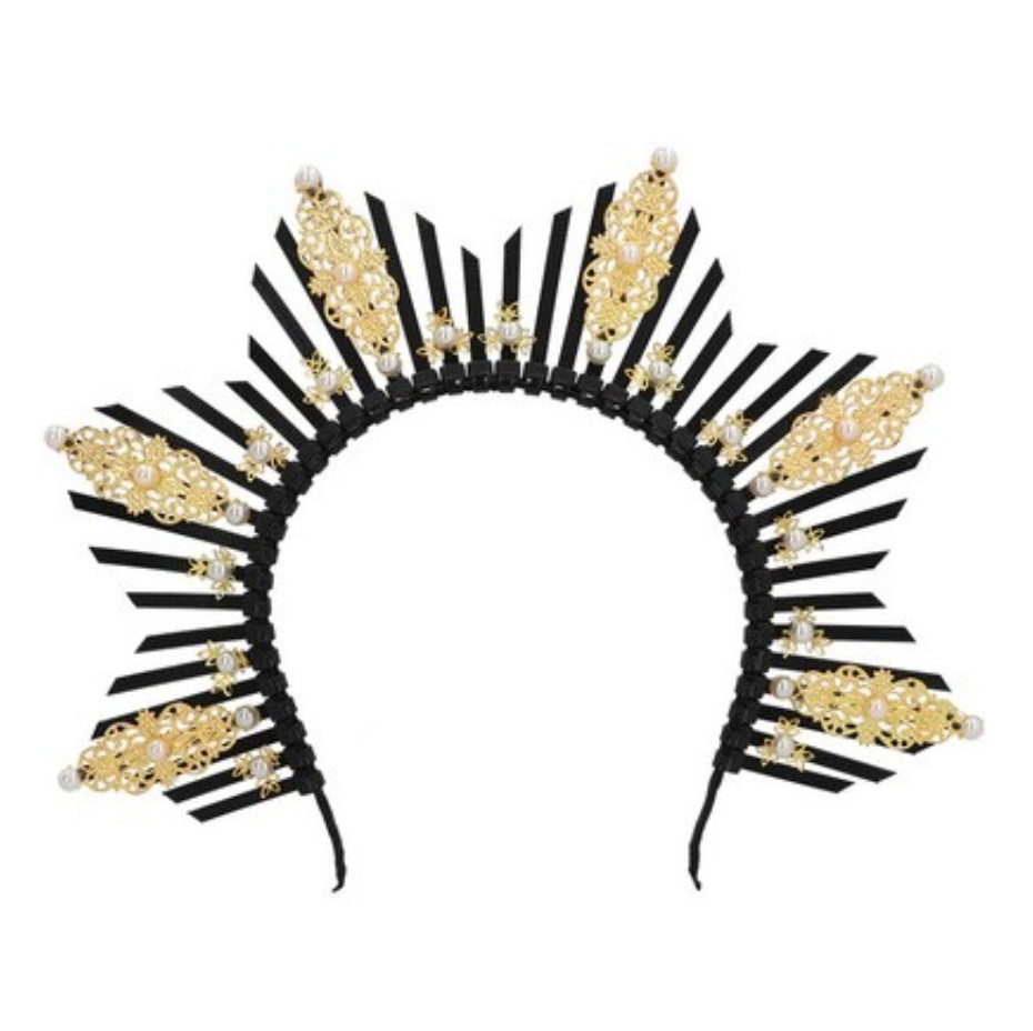 Hárspöng - Halo - Gyllt og svört