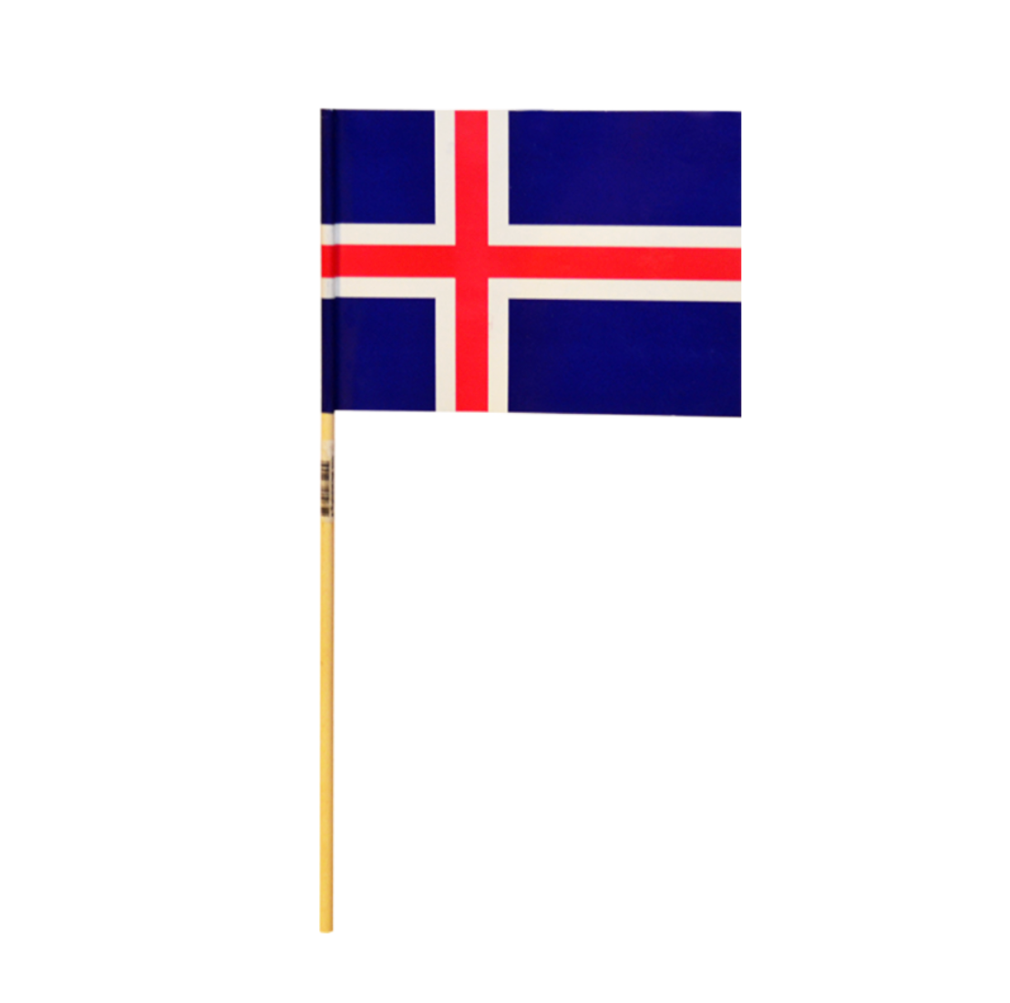 Pappírsfáni á priki - Íslenski fáninn - 11 x 15 cm