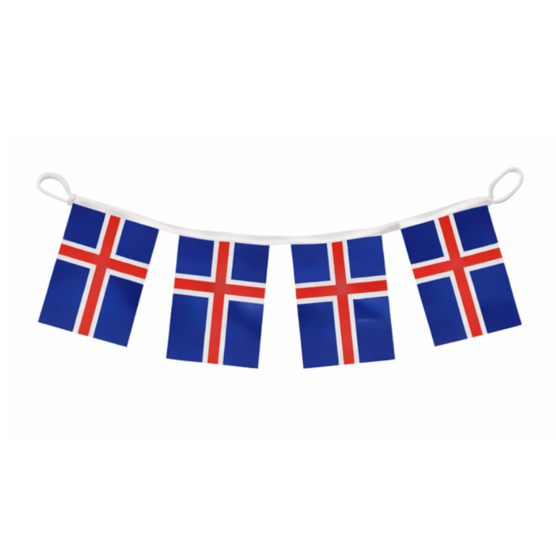 Fánalengja - Íslenski fáninn - 20 x fánar