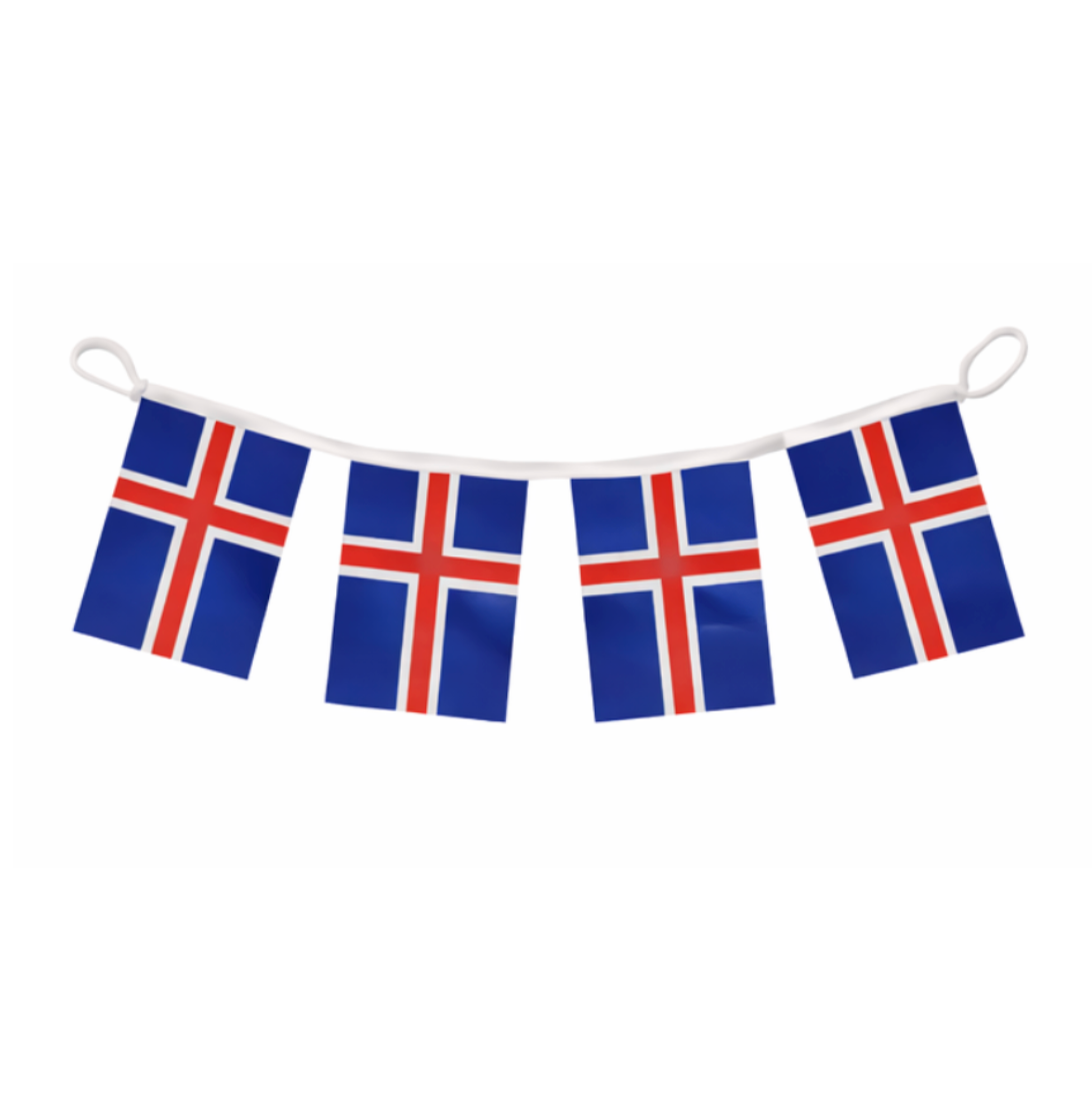 Fánalengja - Íslenski fáninn - 30 x fánar