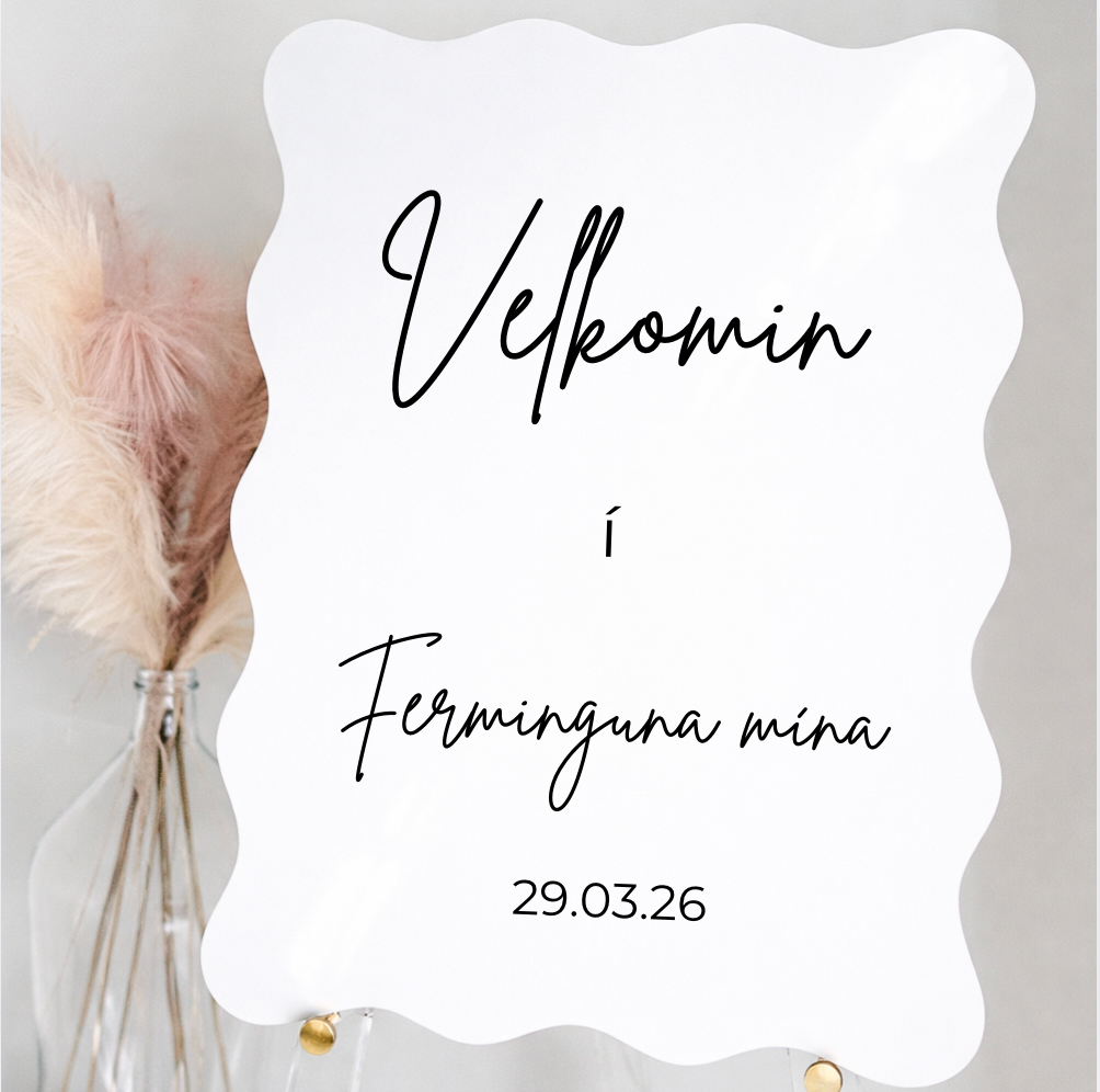 LEIGA - Sérhannað skilti með bylgjum