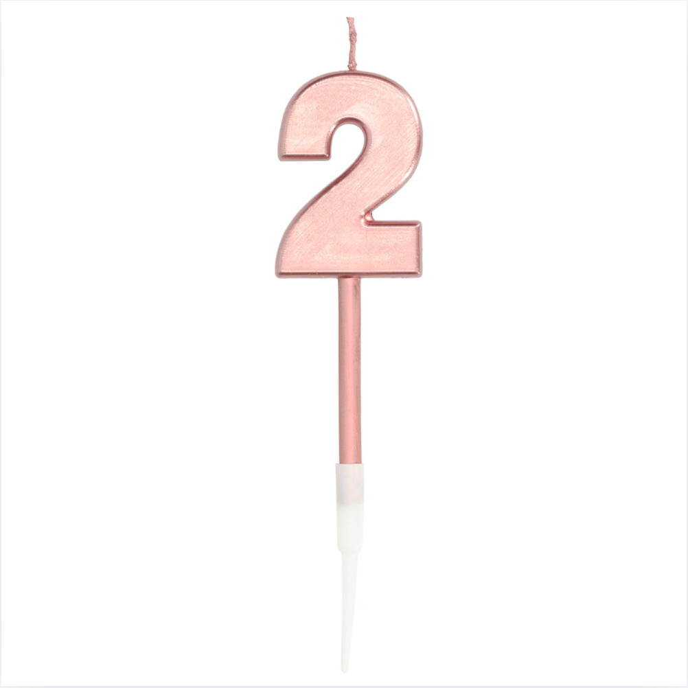 Kerti - Rose Gold metalic tölustafur - 2