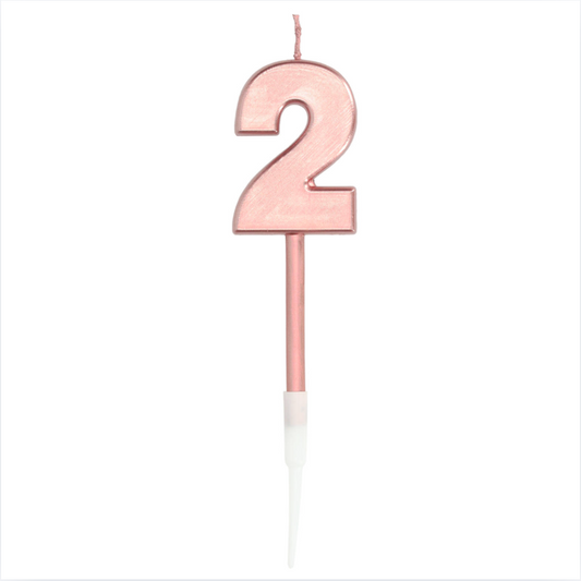 Kerti - Rose Gold metalic tölustafur - 2