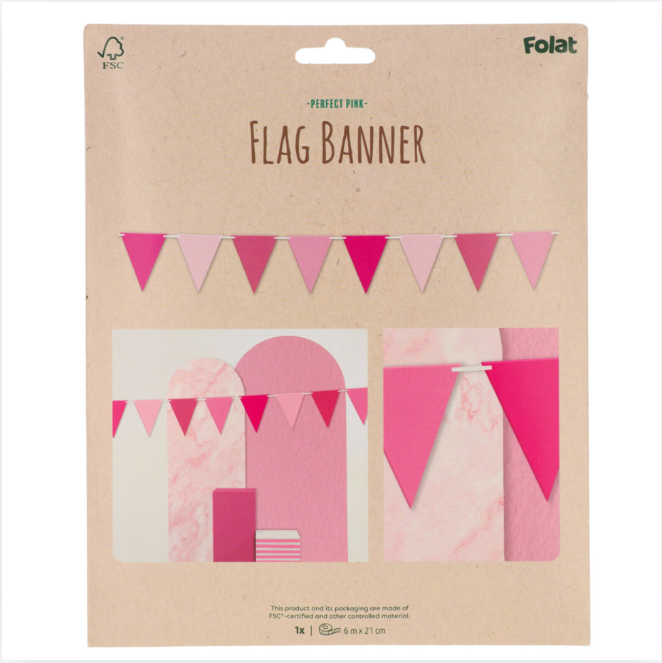 Fánalengja - Bleik - 6m