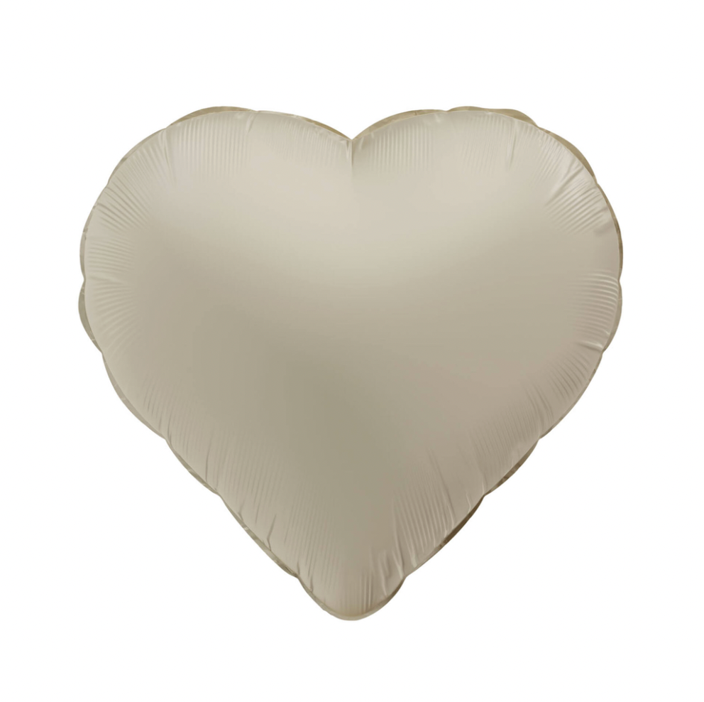 Álblaðra - Hjarta - Creamy latte - 45 cm