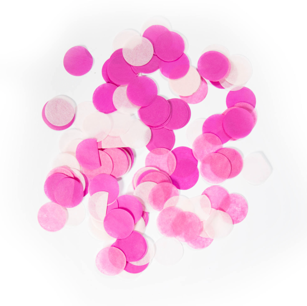 Confetti - Stórir hringir - Bleikir