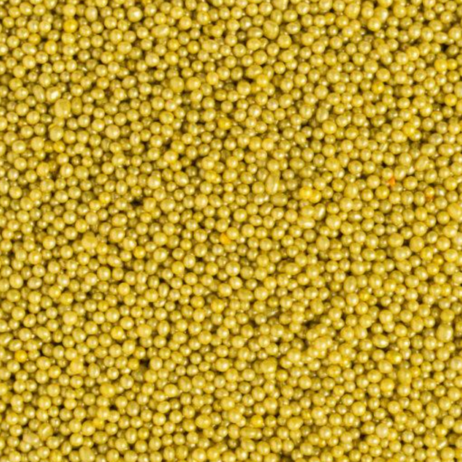 Sykurperlur - 100 g - Metallic Gull -  ø2mm