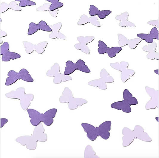 Confetti - Fjólublá fiðrildi - Pappír