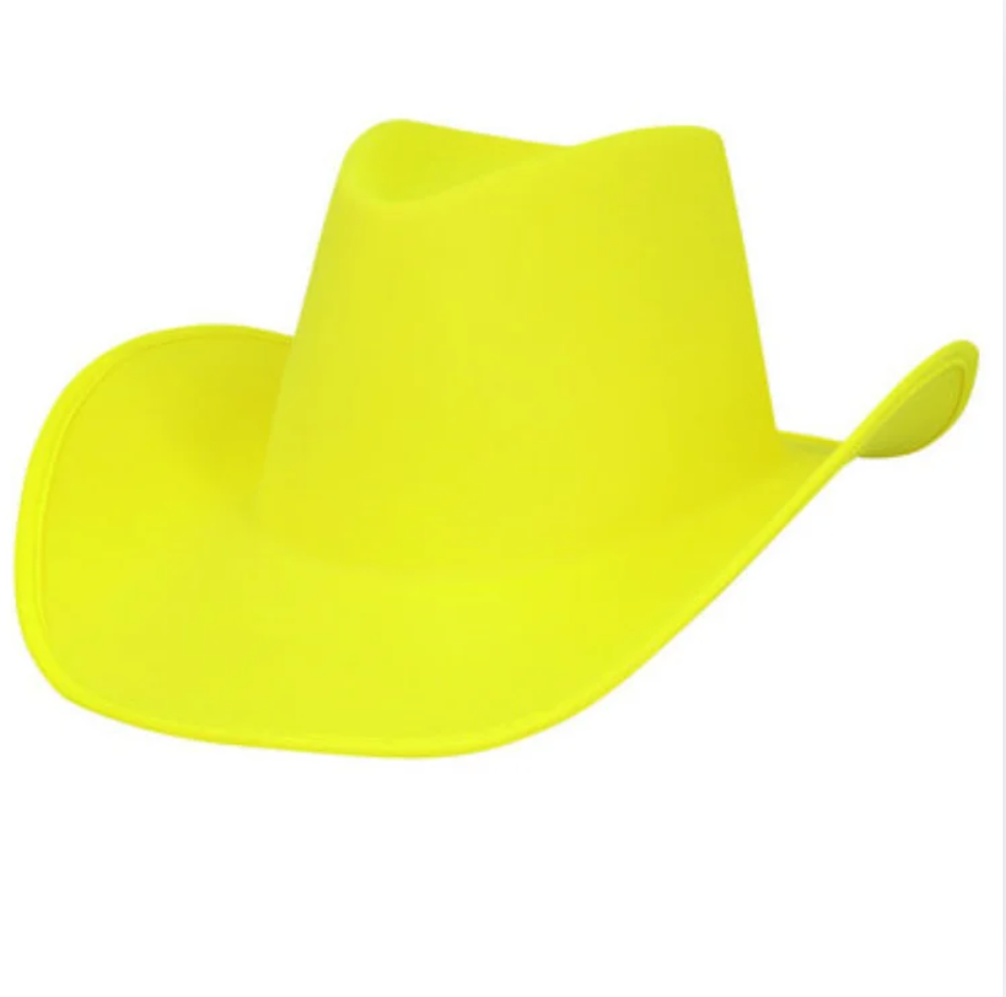 Kúrekahattur - Neon - Gulur