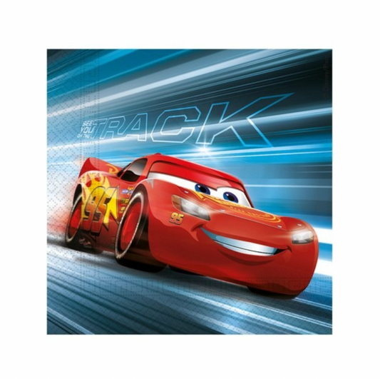 Servíettur - Leiftur Mcqueen/Cars - 20 stk