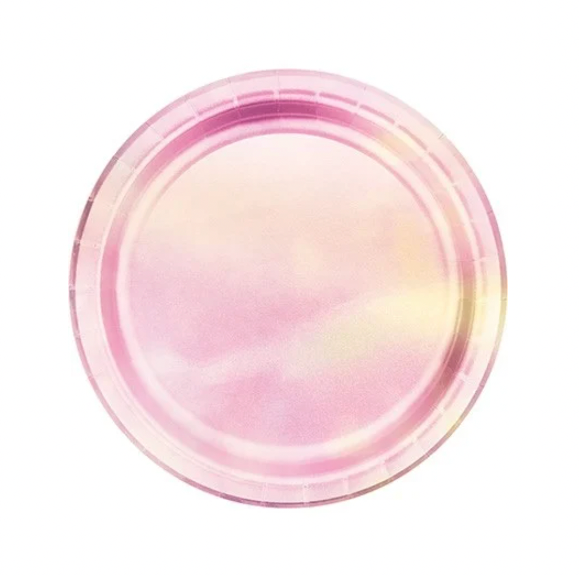 Pappadiskar - Bleikur holographic -  8 stykki