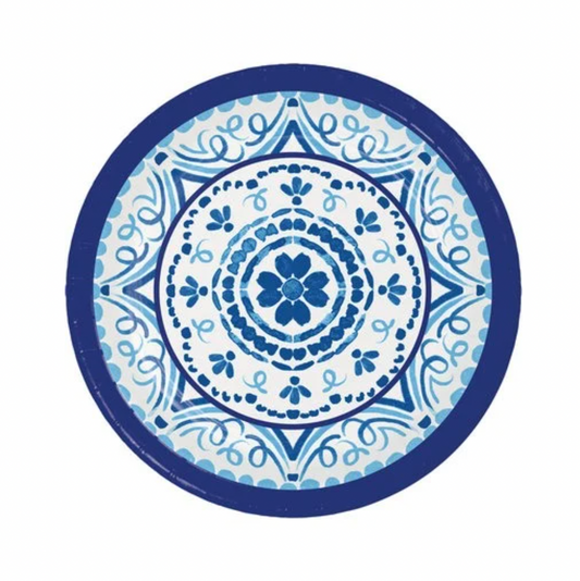Pappadiskar - Blue Willow - 8 stk - 25 cm