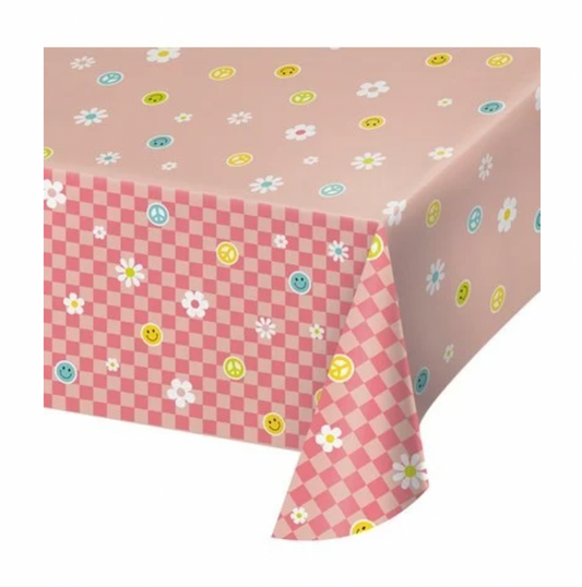 Borðdúkur – Pappír -  Flower Power –  137 x 259 cm