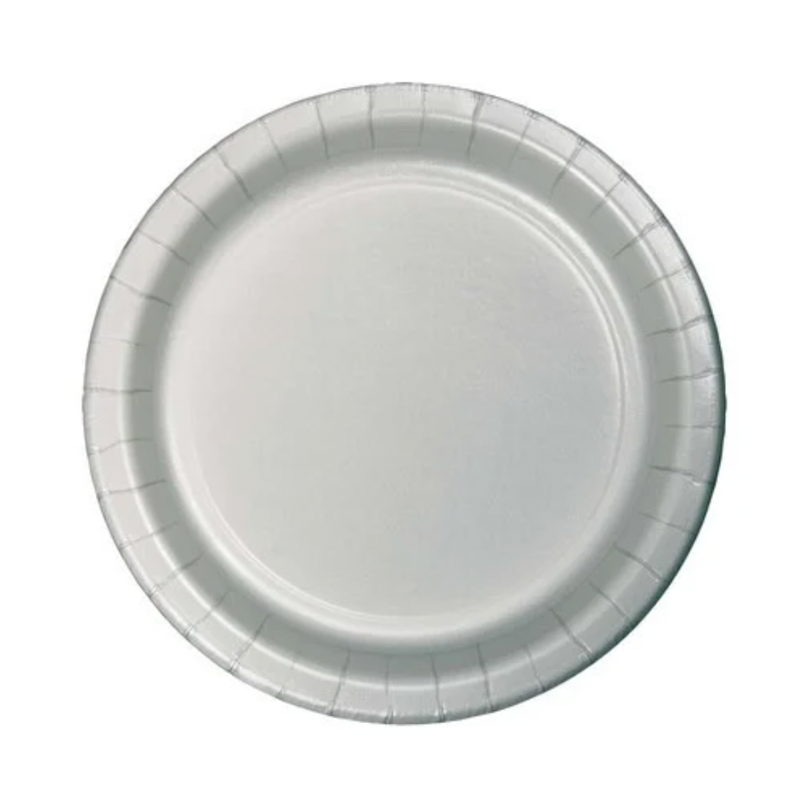 Pappadiskar - Silfur - 24 stk - 23 cm